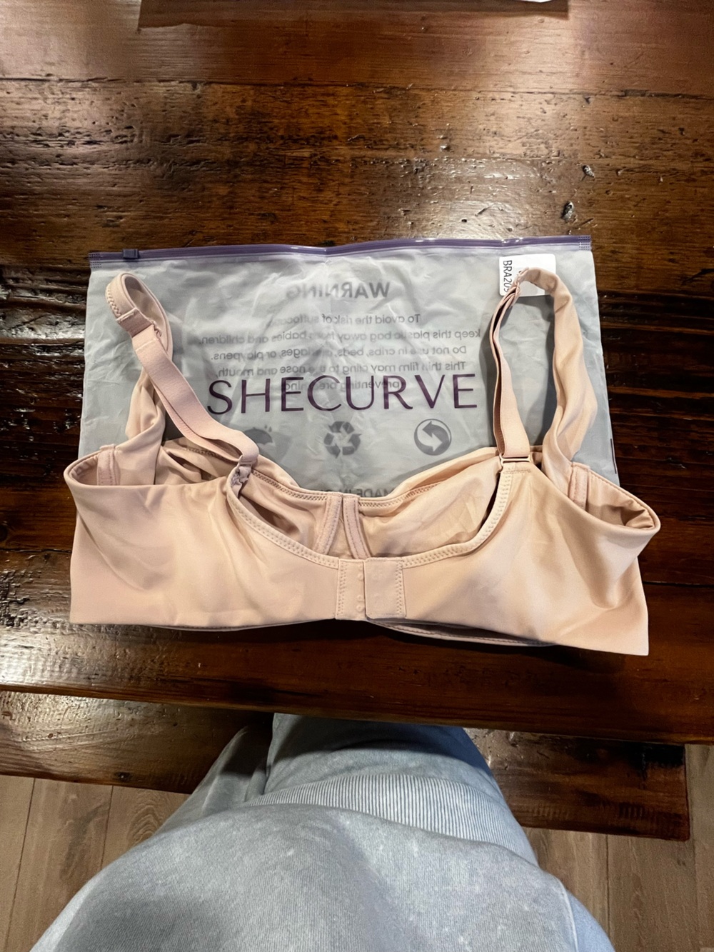 SheCurve Pale Pink Wireless Support Bra with Adjustable Straps